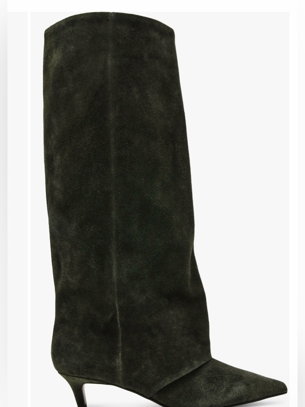 Steve Madden Luca Kitten Heel Knee High Boot Dark Green